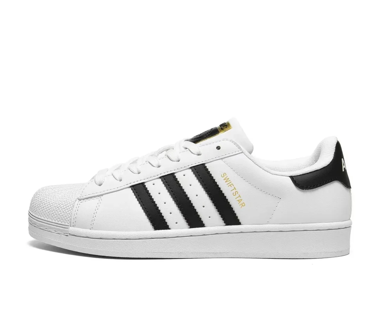 ad轻便低帮贝壳头通用系带耐磨板鞋黑白男女鞋透气鞋