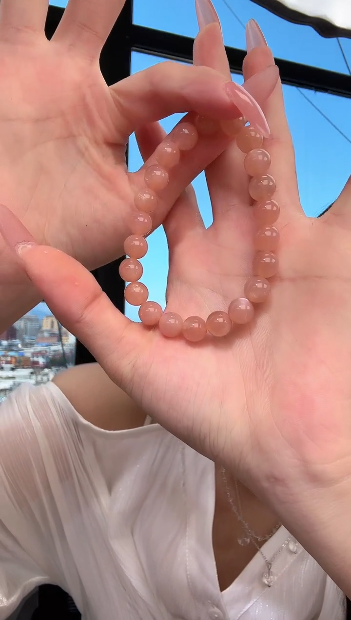 水晶手串未镶嵌金太阳手串 8mm多样性发其一