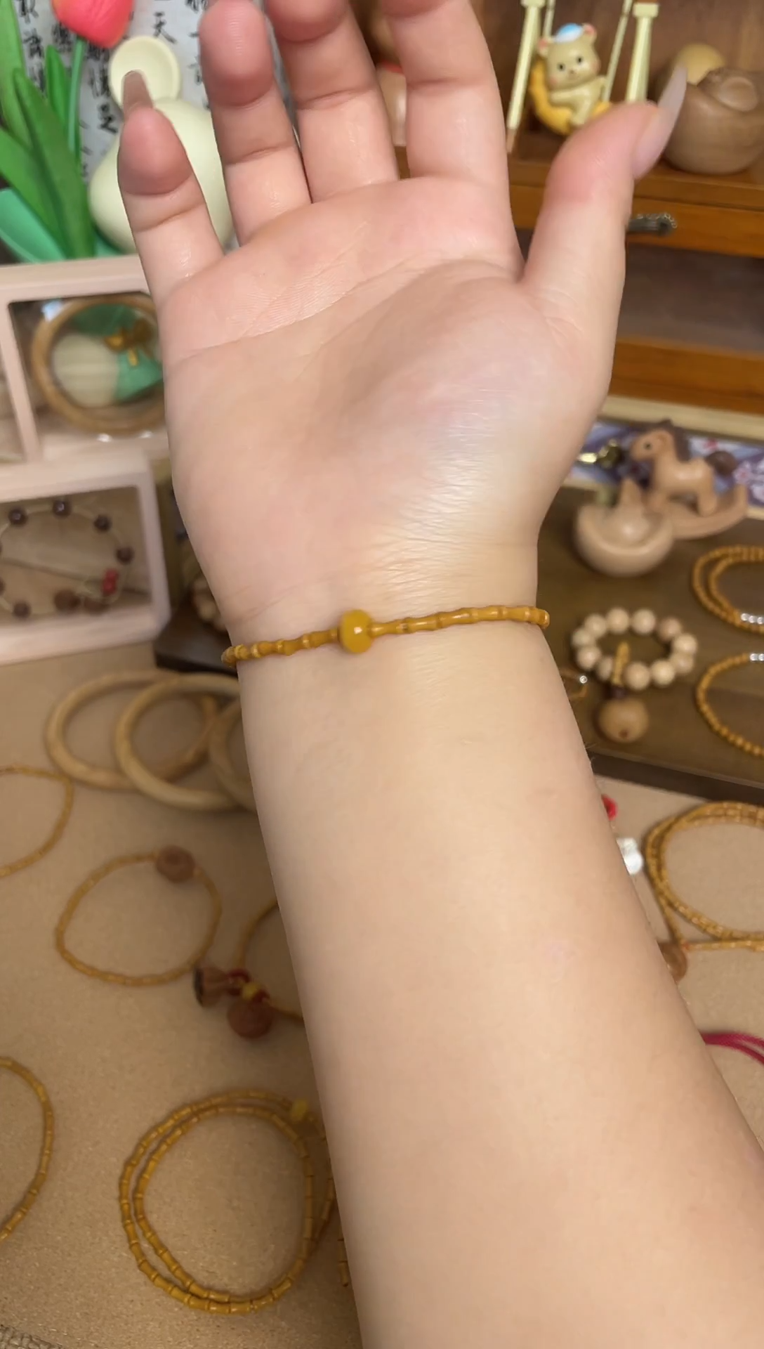 竹节素款单圈加黄跑环一物一拍