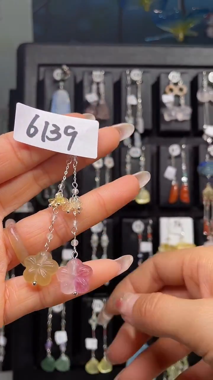 银S925镶嵌耳饰紫晶喜欢拍