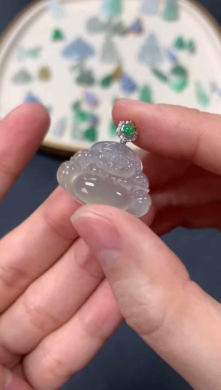 【闪购商品】翡翠吊坠(不含链)18K金镶嵌2980