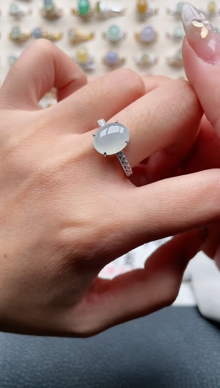 【闪购商品】翡翠戒指银S925镶嵌1111