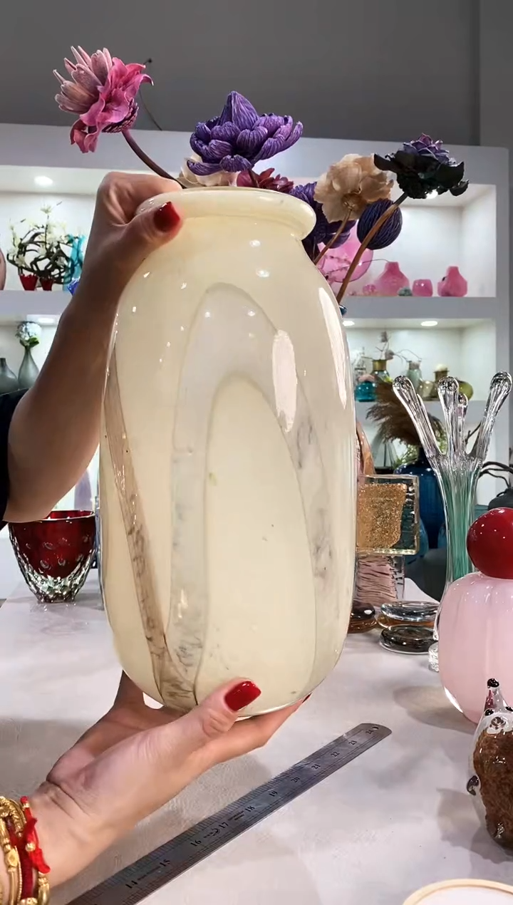 慕忆家手作琉璃花瓶32*8