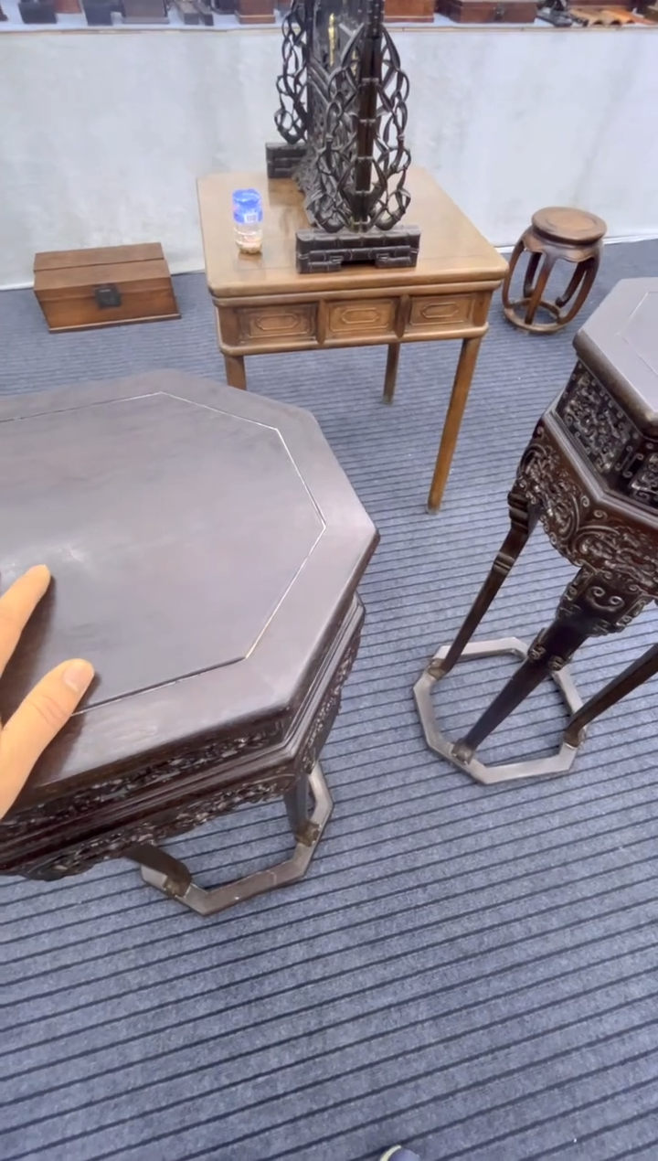 【闪购商品】木香几一对（收古藏今）