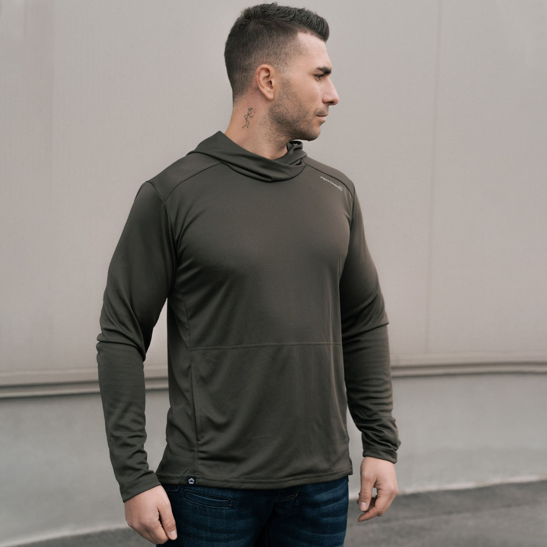 五角战术Pentagon Orion猎户座速干连帽长袖 速干衣 连帽衫弹力