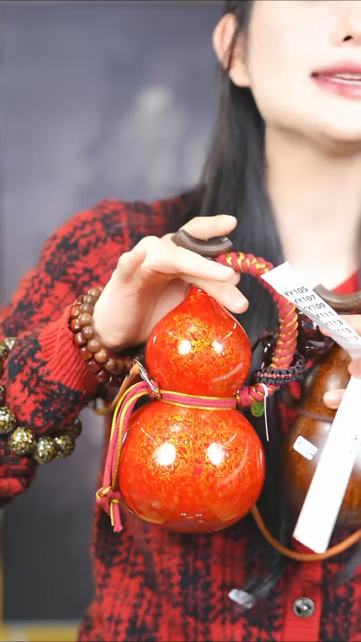 【闪购商品】YY105漆艺酒葫芦不包手串及旋转底座