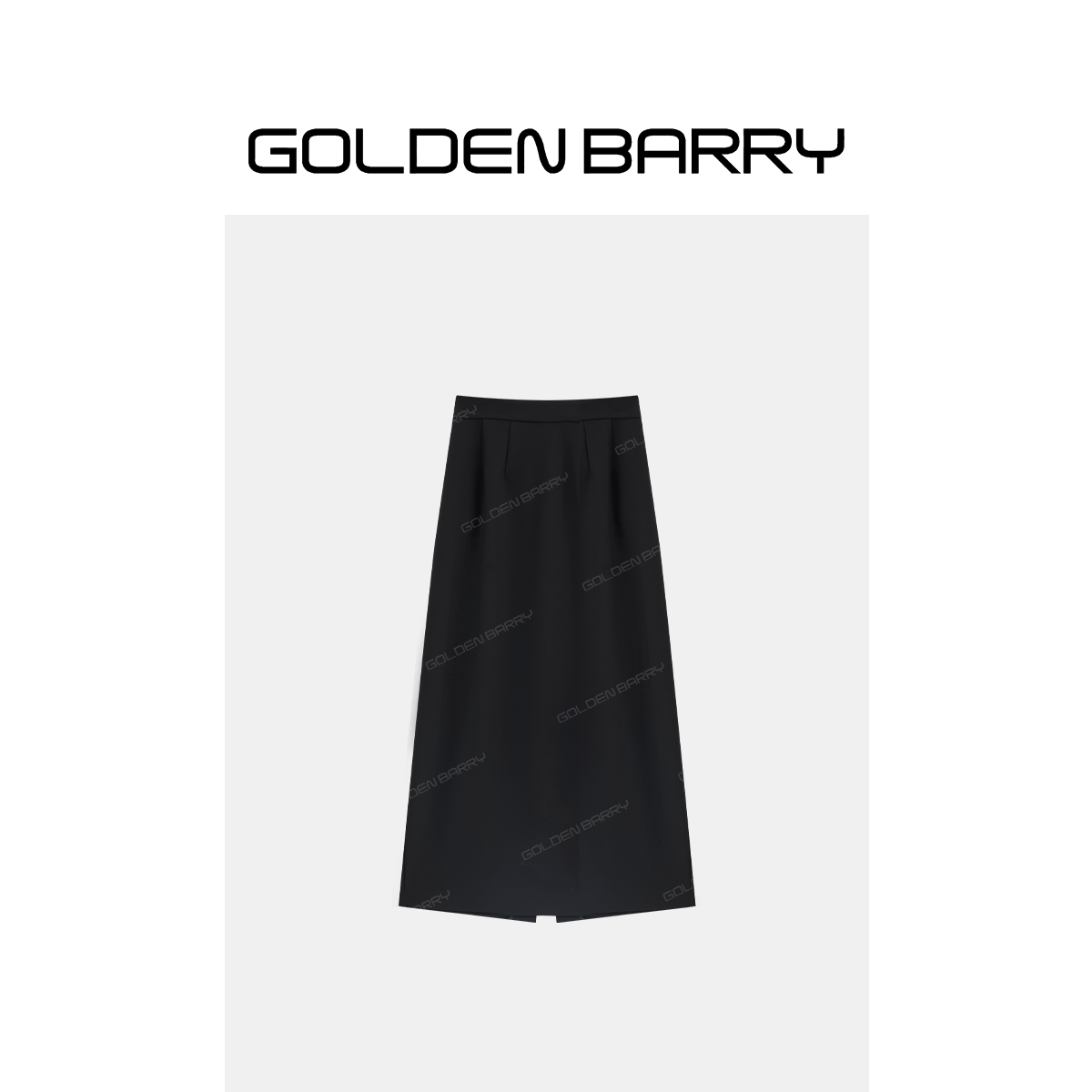 GOLDENBARRY【耀黑女王】夏季高腰开叉半身裙|GB060111001