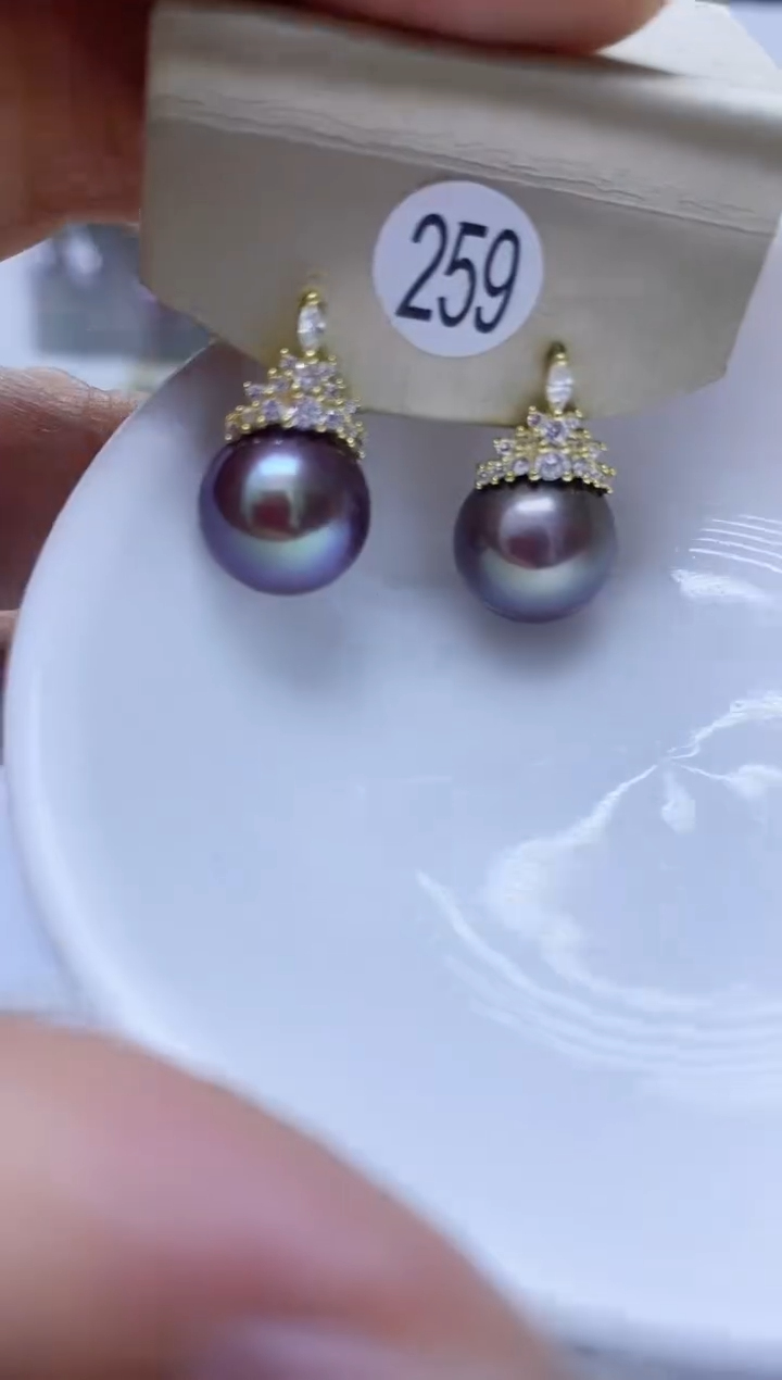 【闪购商品】淡水珍珠耳饰银S925镶嵌259