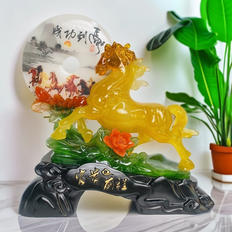旺旺【富贵前程马】客厅电视柜玄关办公室乔迁开业礼品商务酒店高档