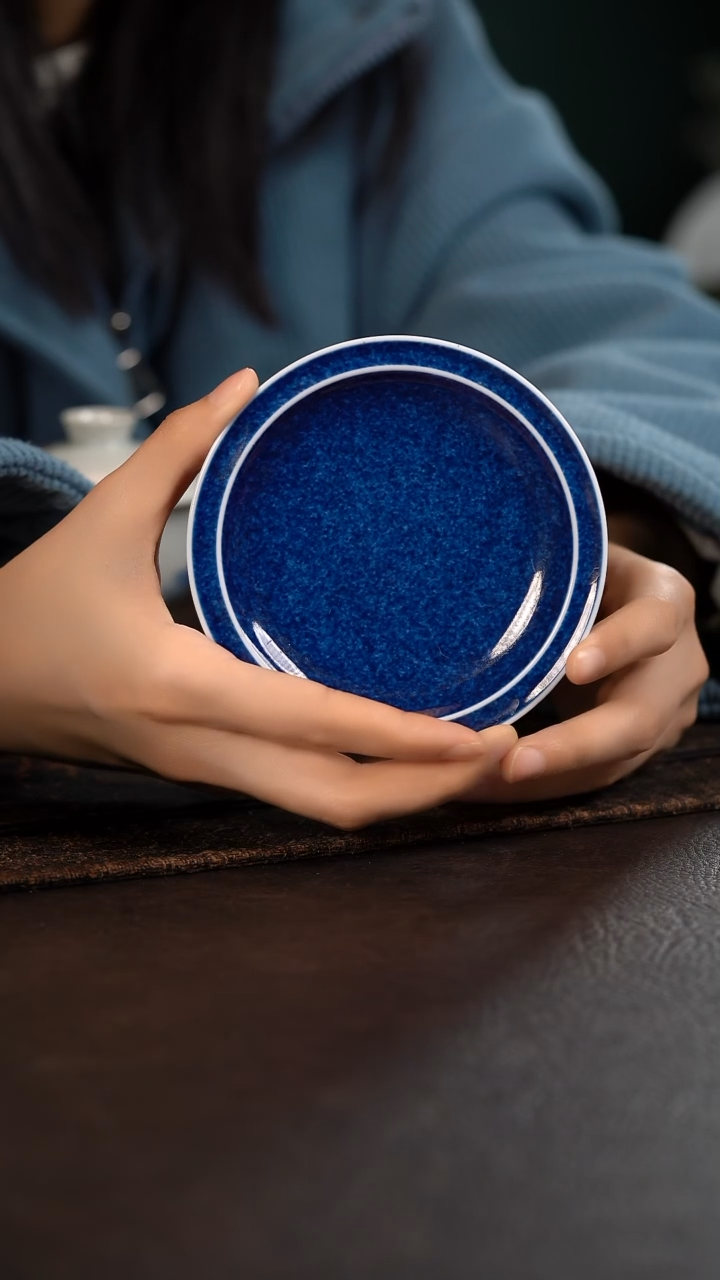 【闪购商品】杯初蓝舍洒蓝纯色小杯垫