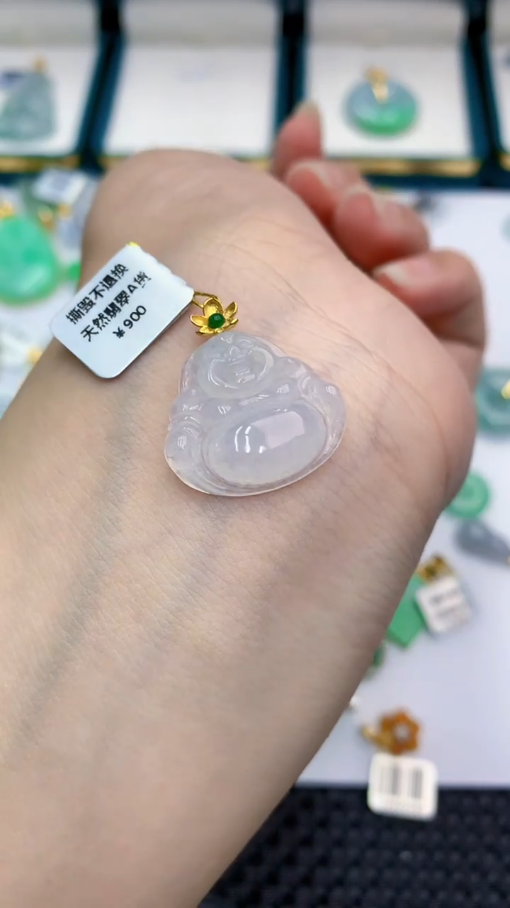 【闪购商品】翡翠颈饰18K金镶嵌            8