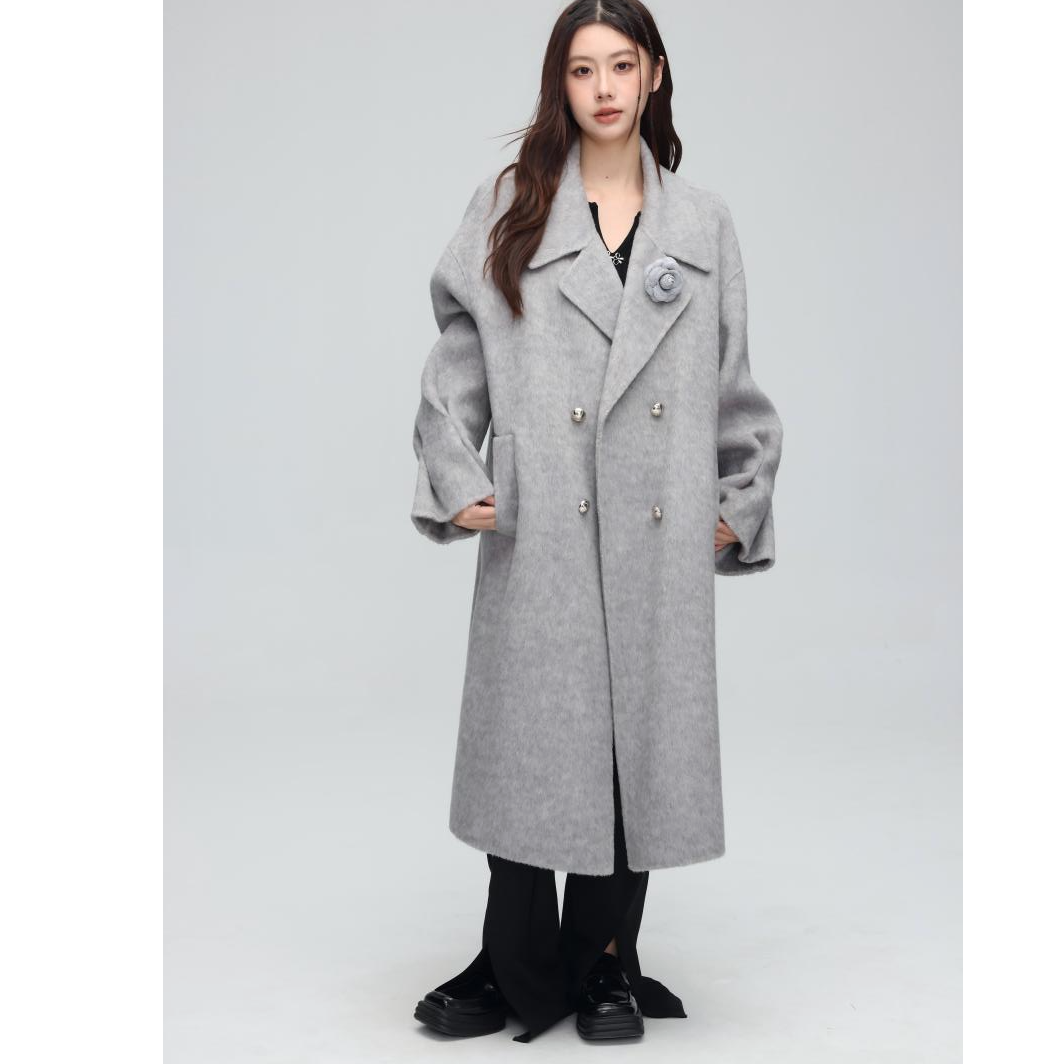 【ANY SPOOR】时尚休闲设计师女士中长款大衣84C253