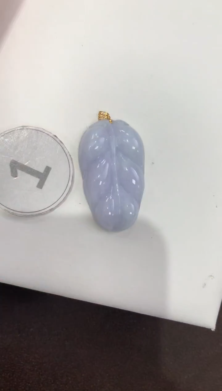 颈饰18K金镶嵌翡翠天然缅甸a货翡翠