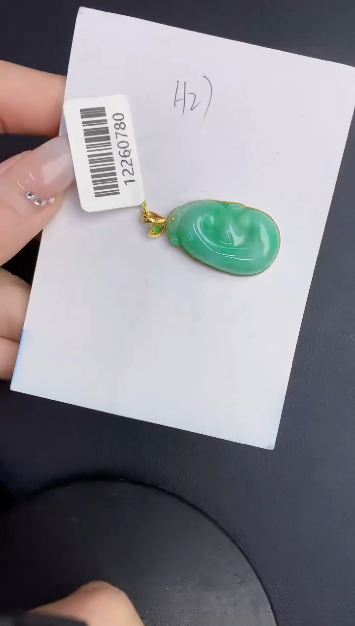 【闪购商品】翡翠颈饰18K金镶嵌0000000000