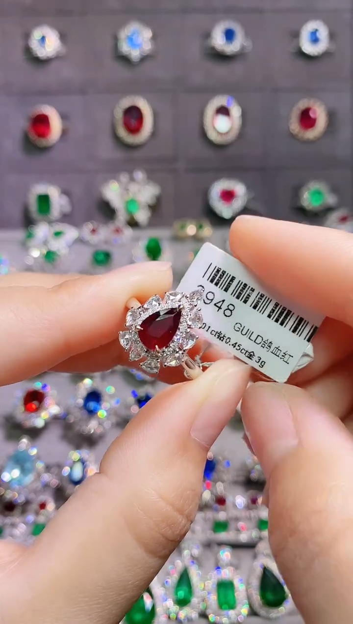 【闪购商品】红宝石18K金戒指18K金镶嵌1