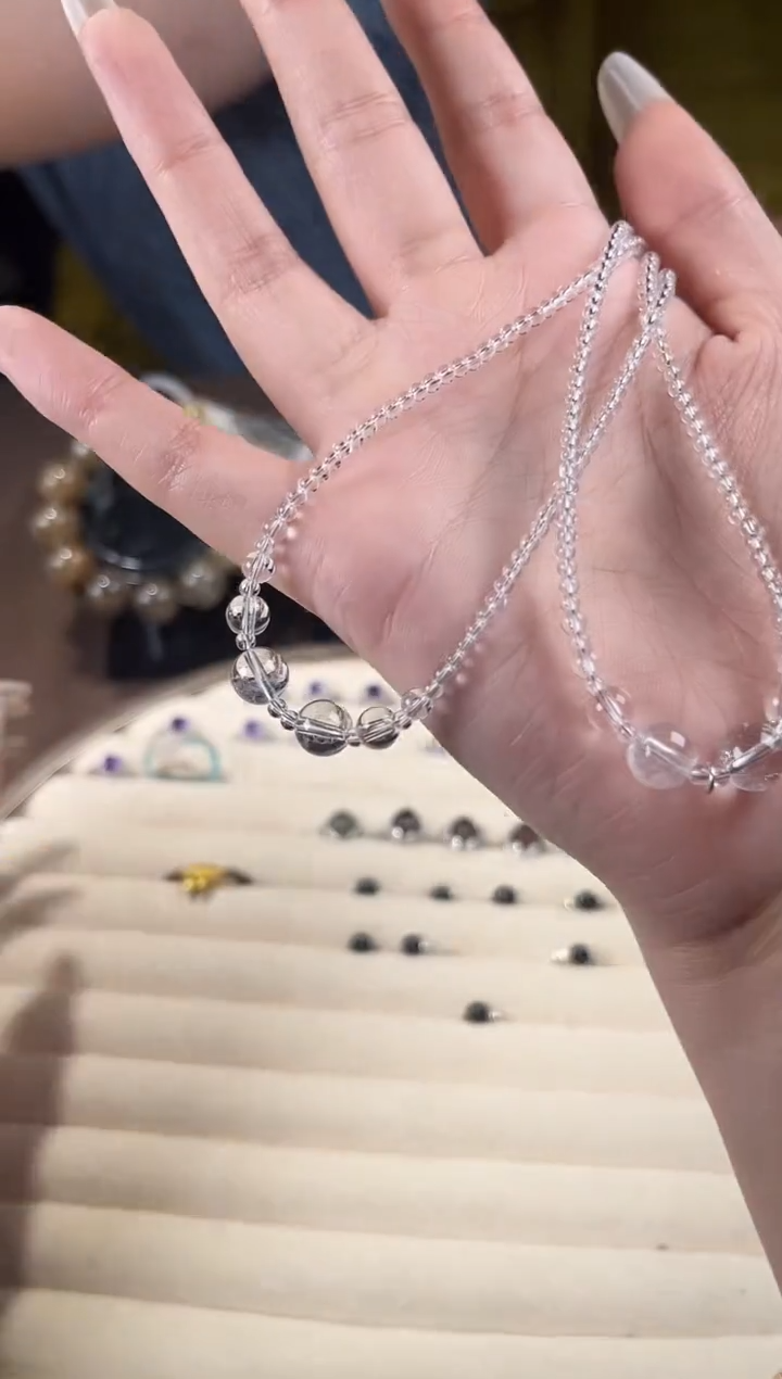 未镶嵌项链水晶白水晶万能链