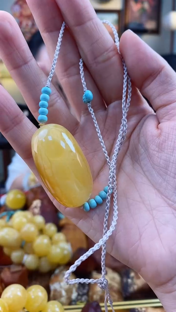 【闪购商品】琥珀颈饰未镶嵌吊坠