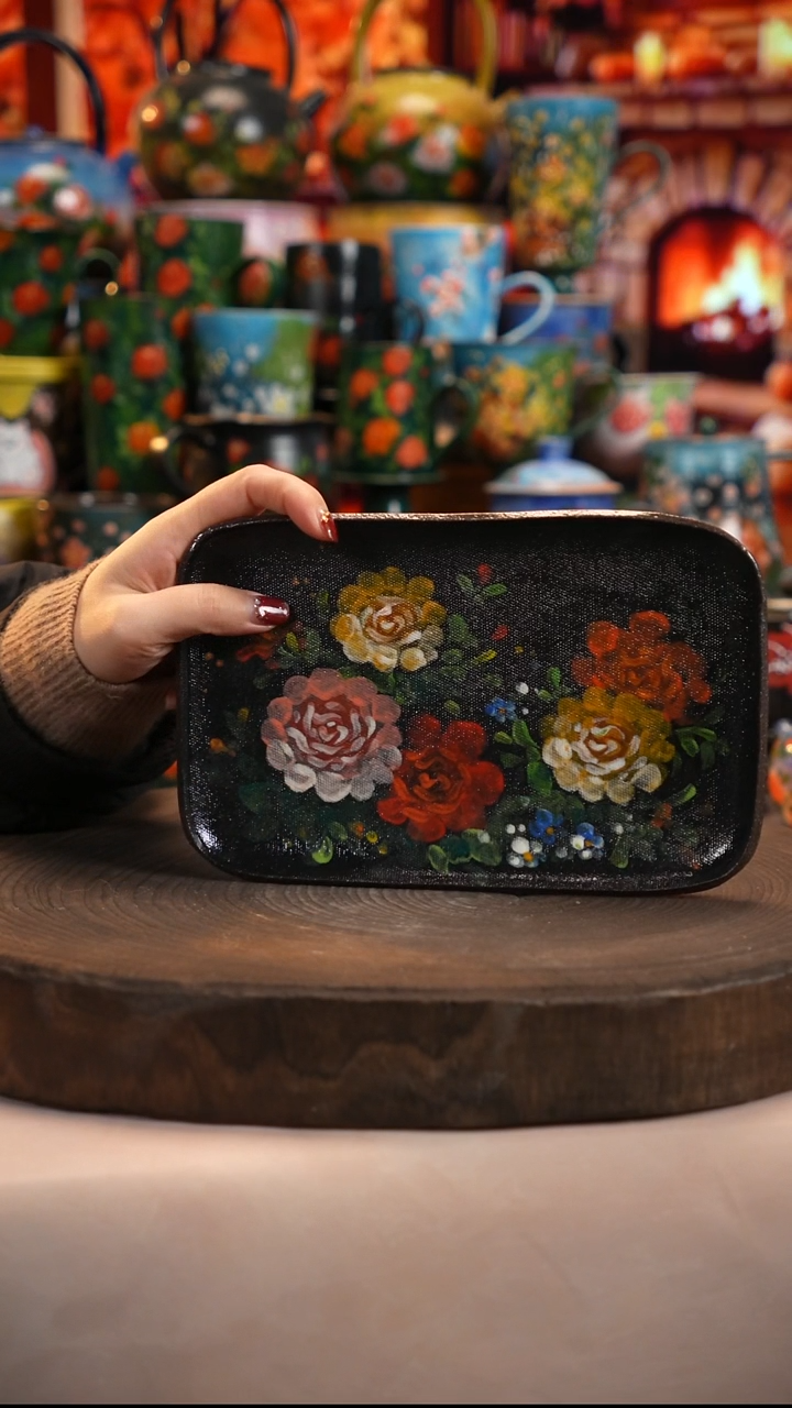 油画  釉下彩   盘