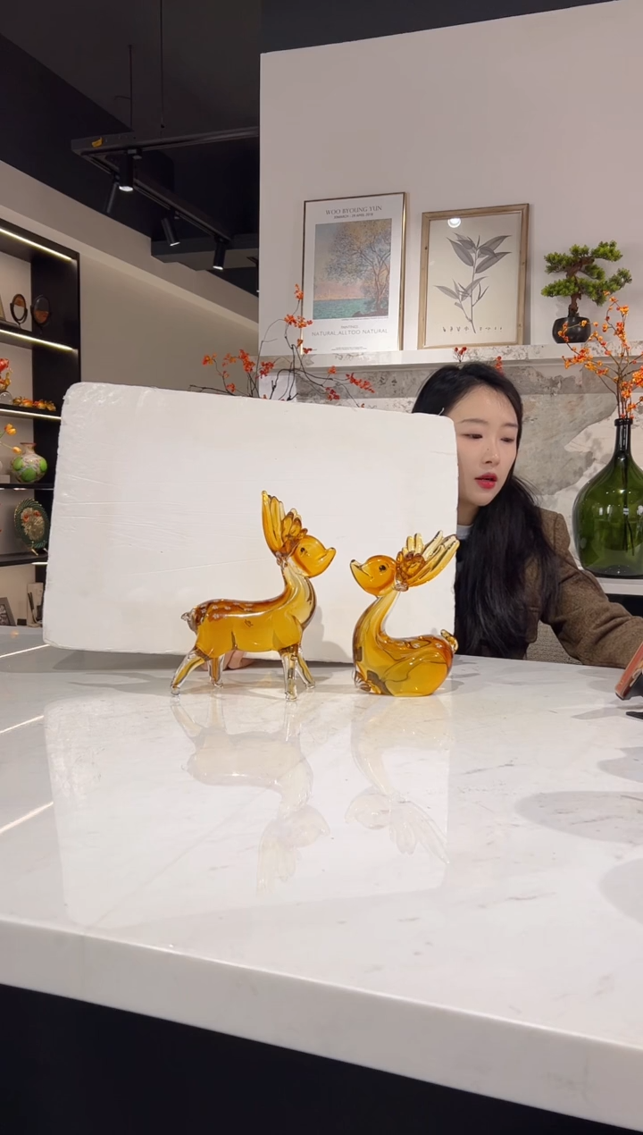 【闪购商品】琉璃鹿一对