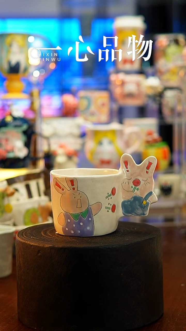 杯子瓷A255景德镇手工手绘杯子摆件