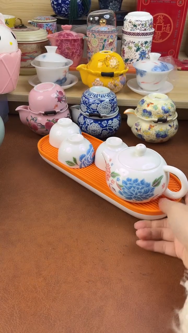 陶陶瓷茶具摆件旅行套组