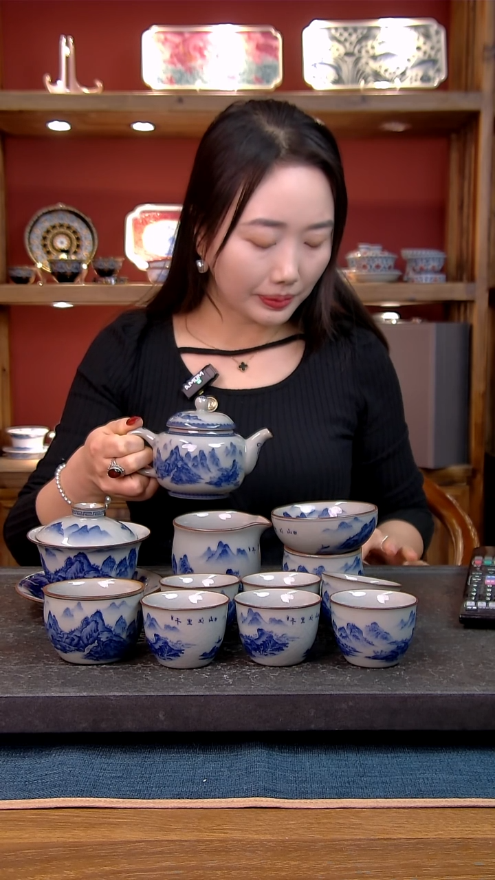 简装家用款11件套 老陶泥开片纹陶瓷茶具