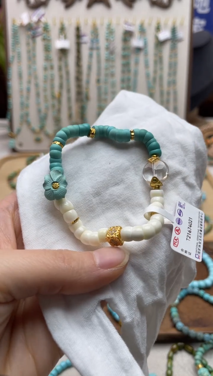 【闪购商品】绿松石手串银S925镶嵌61