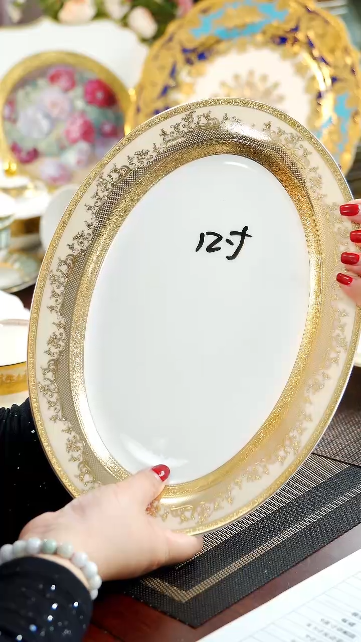 【闪购商品】瓷片12寸鱼盘  福利福利