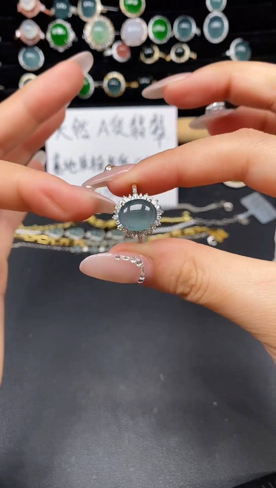 银S925镶嵌戒指翡翠153
