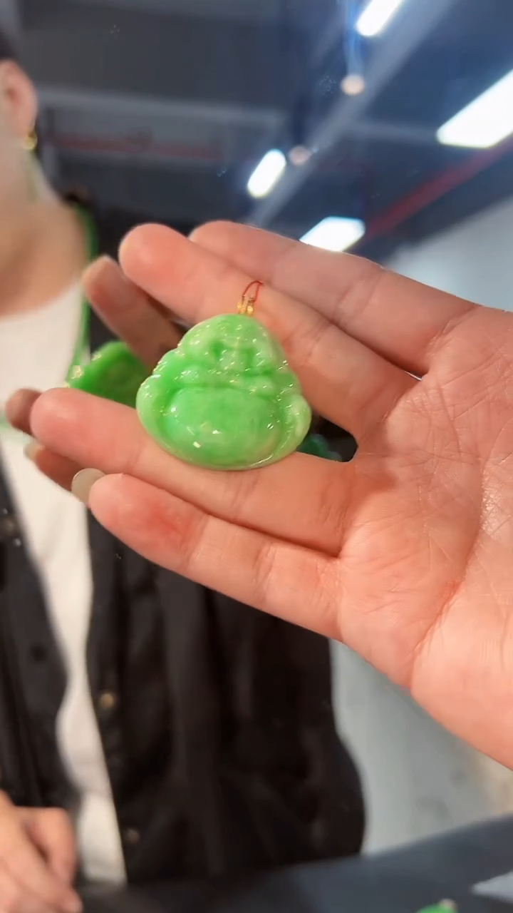 【闪购商品】翡翠颈饰18K金镶嵌缅料A货/支持复检/一件