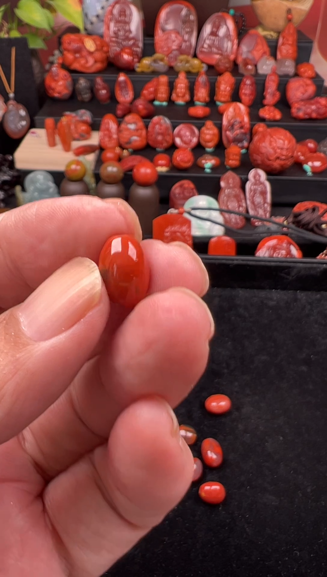 未镶嵌单珠南红玛瑙道**我单珠