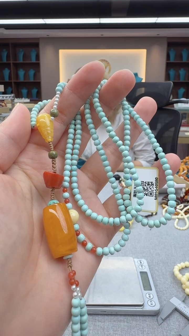 绿松石未镶嵌颈饰73秒拍号假一罚十