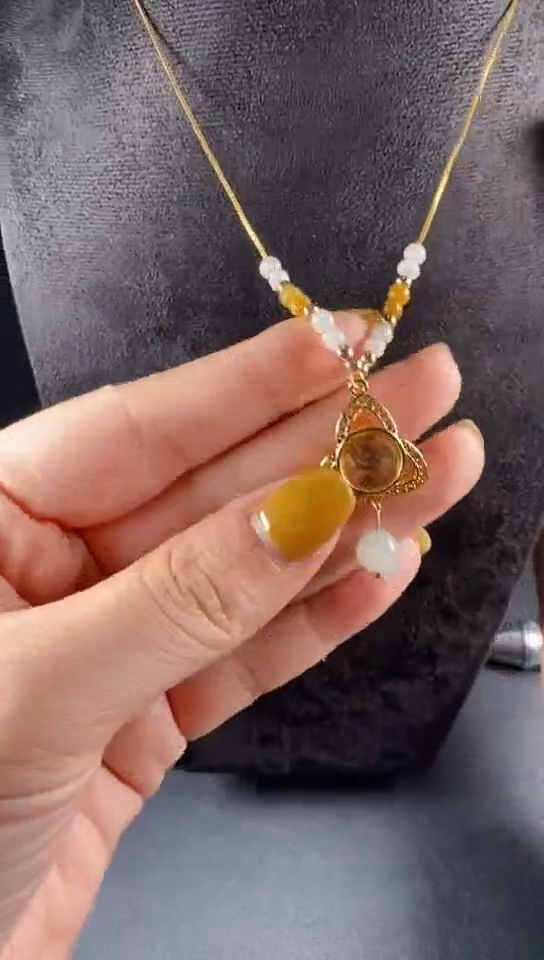 【闪购商品】翡翠14K金镶嵌颈饰0000000000000000