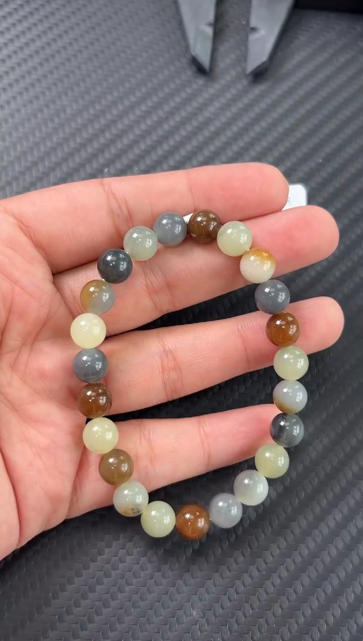 未镶嵌手串和田玉若羌微色差卡8