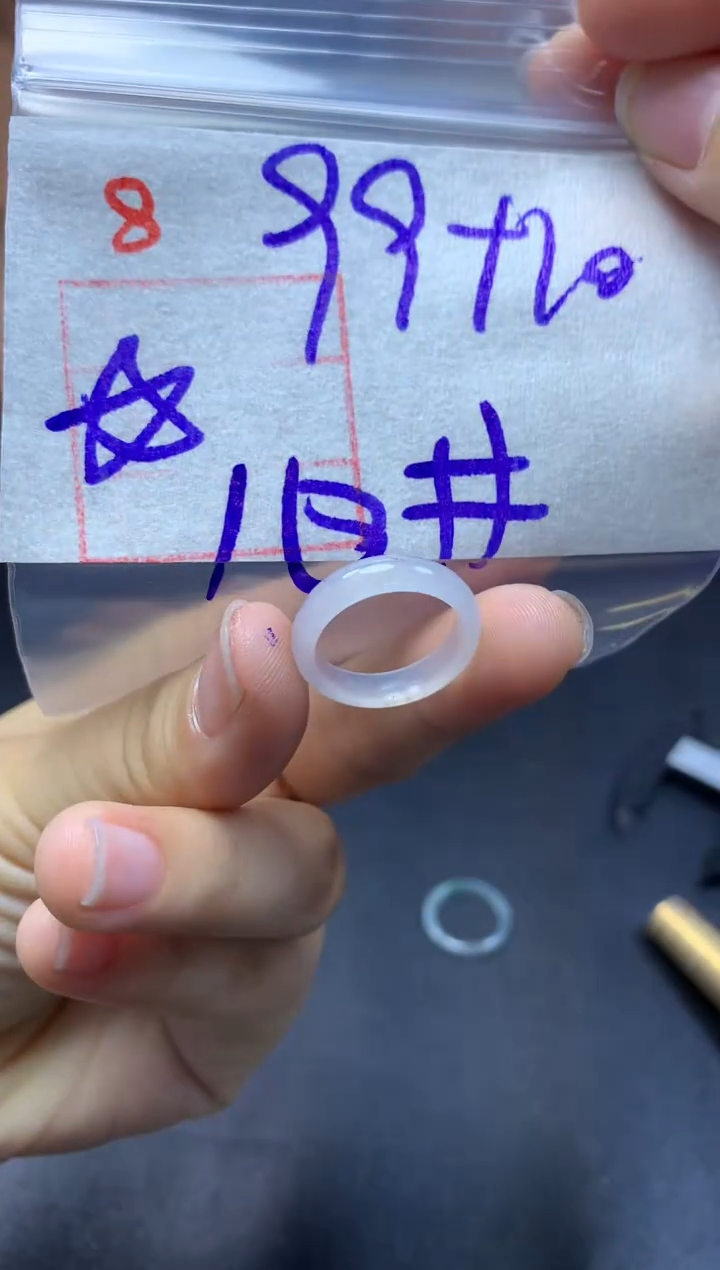 未镶嵌定制翡翠戒圈10#109毛货需精细抛光