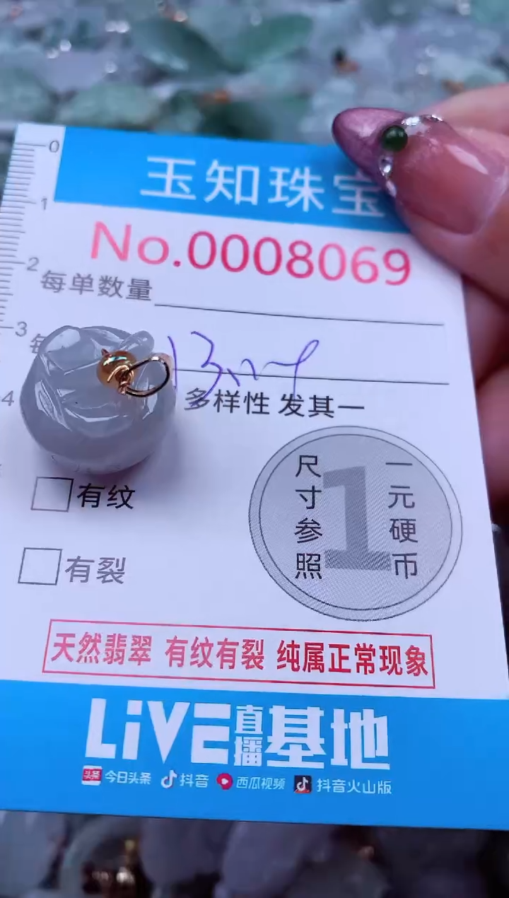 吊坠(不含链)未镶嵌翡翠8069