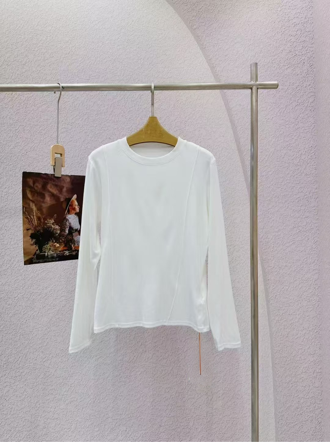 【6061】大漫甄选长袖鱼骨线收腰T恤JX1019