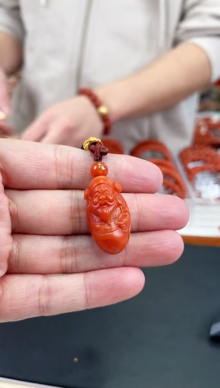 【闪购商品】南红玛瑙财财吊坠未镶嵌一个/条