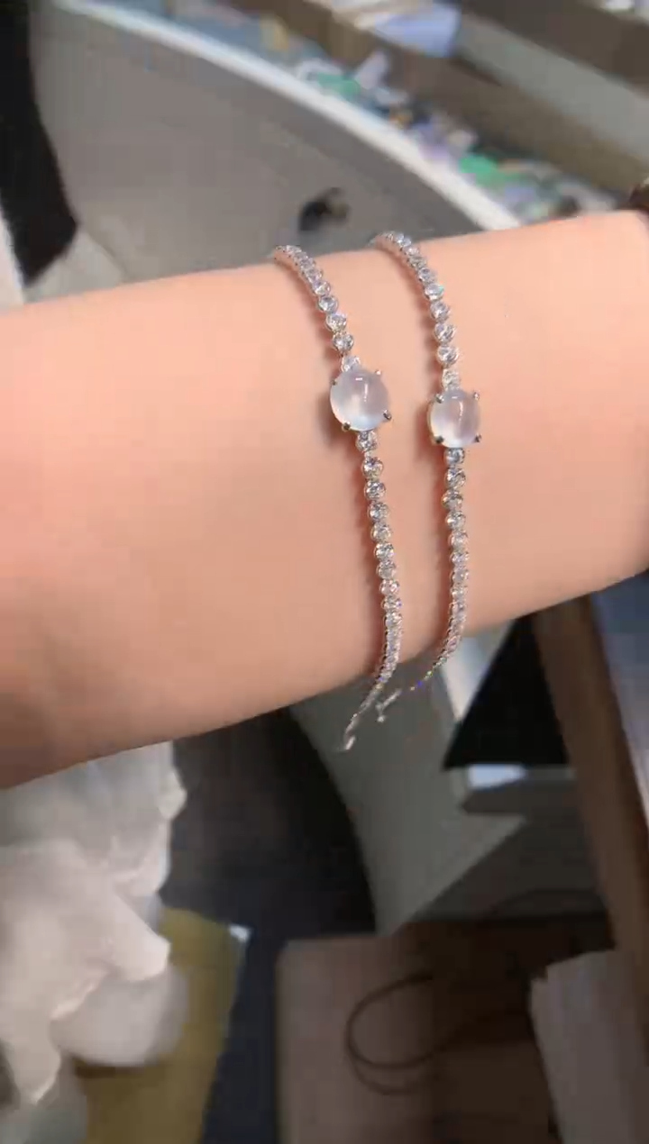 银S925镶嵌手链翡翠手链 多样性发一件