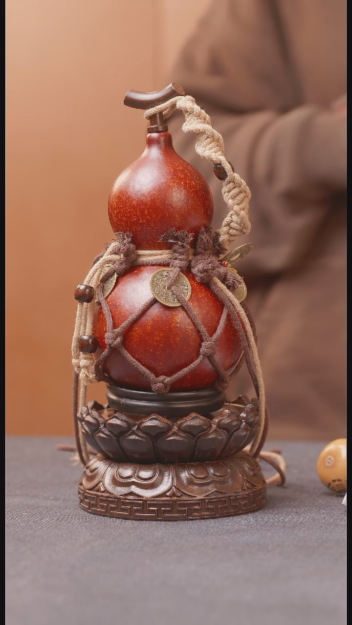 420号链接精品大漆葫芦现货现发[一物一拍]不包含莲花底座