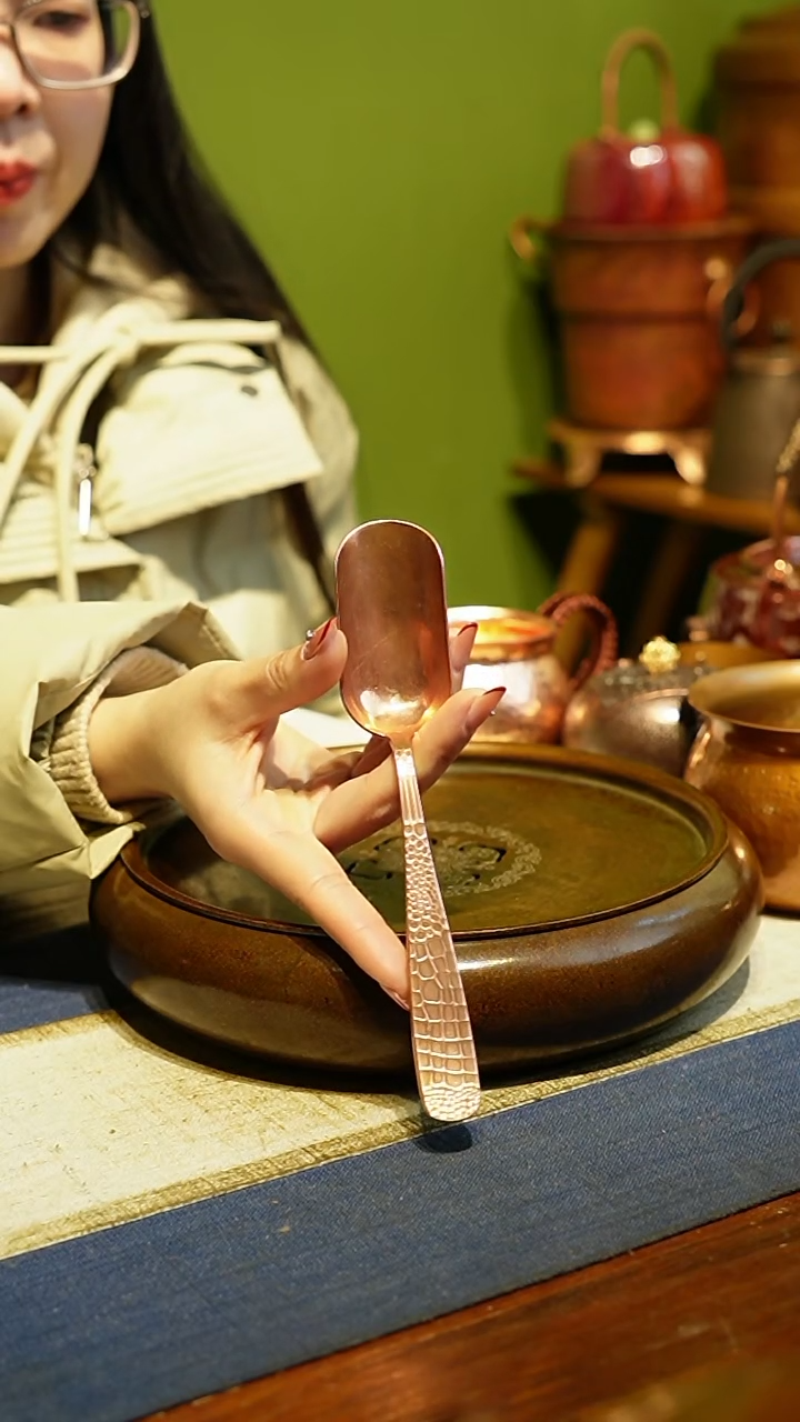 【闪购商品】纯紫铜取茶勺（冲之雅器）