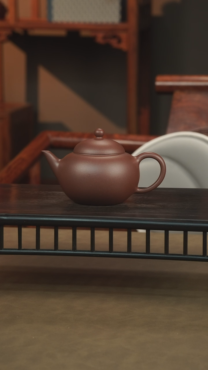 【闪购商品】紫砂茶壶择砂超薄胎圆珠水平壶150CC