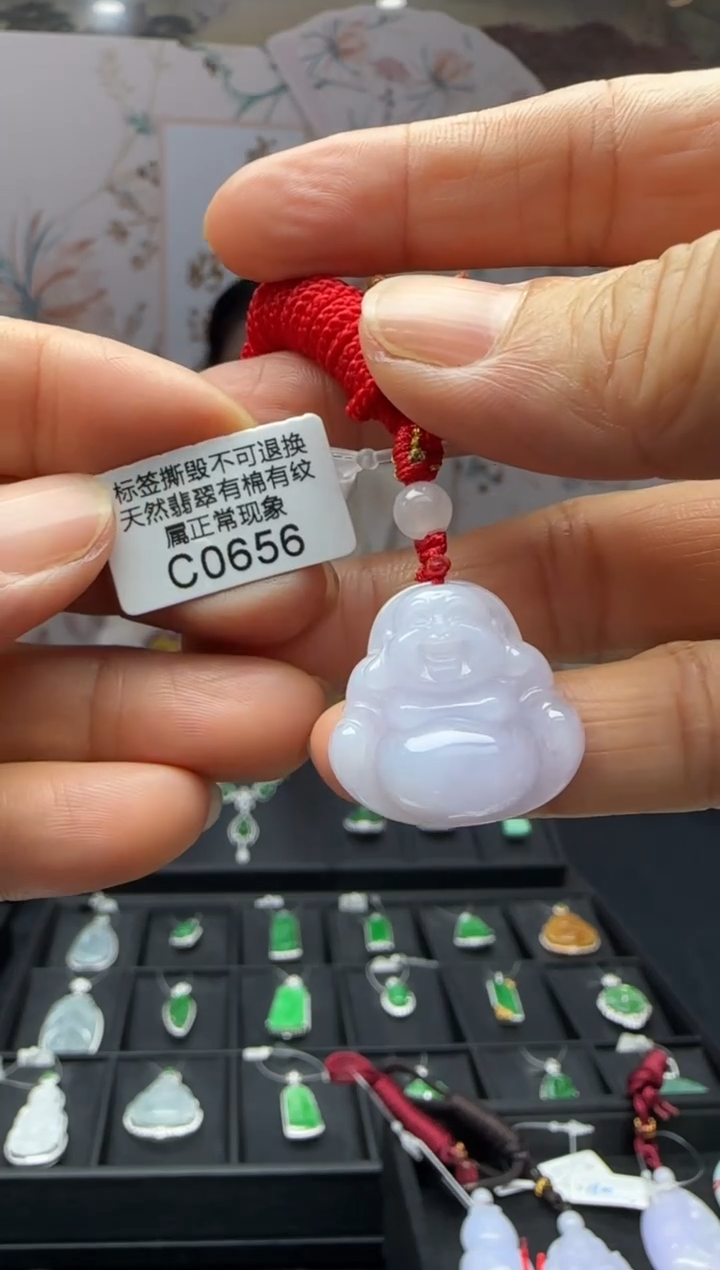 翡翠未镶嵌颈饰C0656佛公 福利不退换
