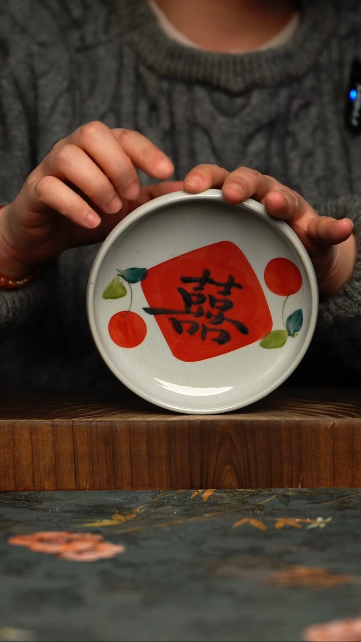 瓷片釉下彩手工手绘同款