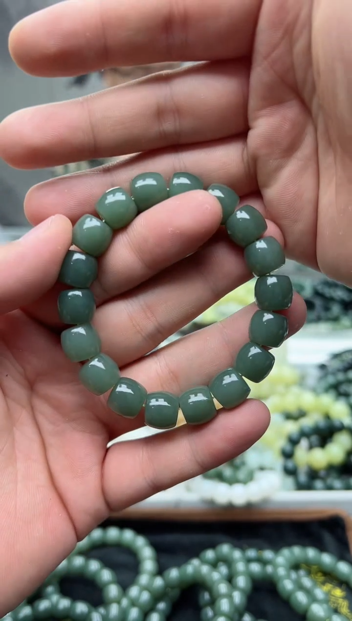 手串未镶嵌和田玉纯天然新疆且末蓝12