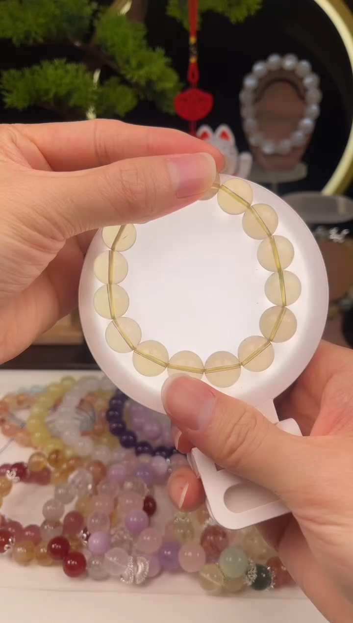 未镶嵌手链水晶柠檬黄水高品13+