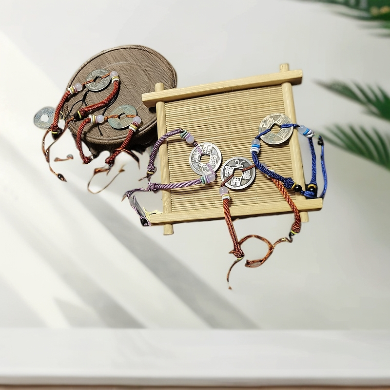 创意开元通宝摆件挂件铜钱挂件定制手工复古简约个性家用茶道