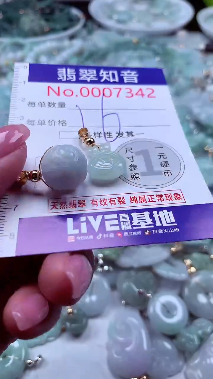 吊坠(不含链)未镶嵌翡翠7342