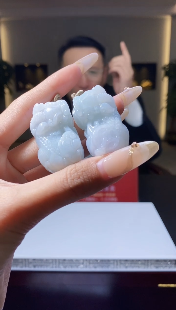 【闪购商品】翡翠颈饰未镶嵌Q-@@PDZC011323多样性发一对