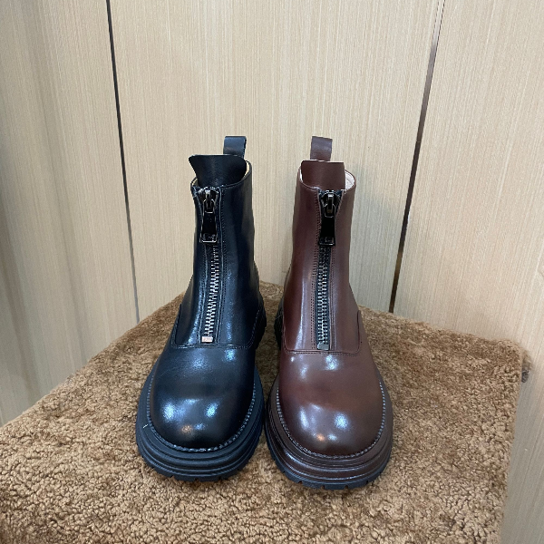 2031】头层牛皮秋冬新款全真皮纯手工切尔西靴子时尚百搭